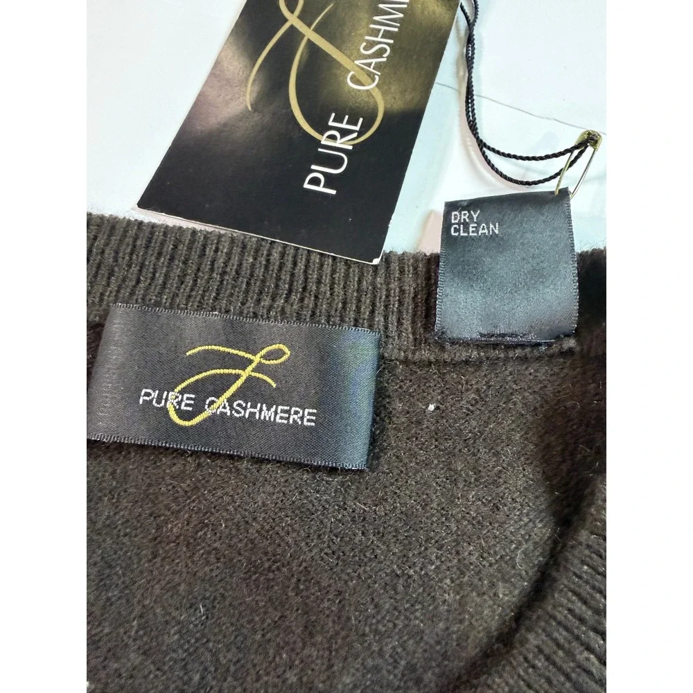 Pure Cashmere Sweater Mens L Brown Crew Neck‎ 100% Cashmere Long Sleeve